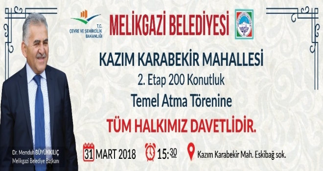 Kazım Karabekir Mahallesinde 200 Dairenin Temeli Cumartesi Günü Atılacak